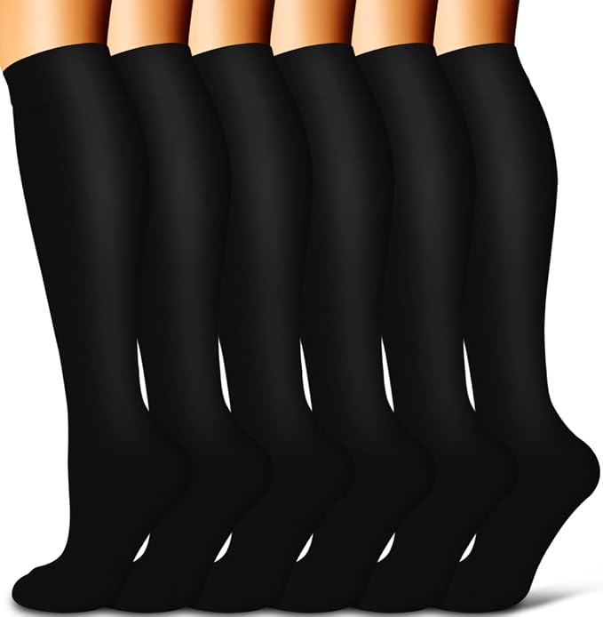 COOLOVER Copper Compression Socks for Women and Men(6 Pairs)-Best Support for Running, Athletic, Travel by COOLOVER