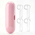 Electric Toothbrush Travel Case for Oral-B Toothbrushes - 4 Pcs Toothbrush Head Covers Compatible with Oral B Electric Toothbrush Heads (Pink) by PICEROSE