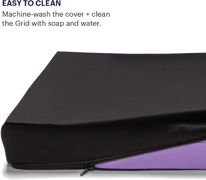Purple Ultimate Seat Cushion, Large 2.5 Inch Gel Seat Cushion | GelFlex Grid for Office Chair, Gaming, Car - Pressure-Reducing for Long Sitting, Temperature-Neutral, No-Slip - Made in USA - Image 3
