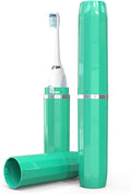 Long Ventilated Electric Toothbrush Travel Case, Portable Holder, Fits Most Standard Straight Electric Toothbrushes (Green) by Unknown