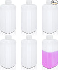 16oz/500ml Leak Proof Plastic Bottles with Caps for Liquids Sample, Reusable Small Bottles Containers for Travel, Camping and Hiking (Translucent, 6 Pcs) by UMETASS