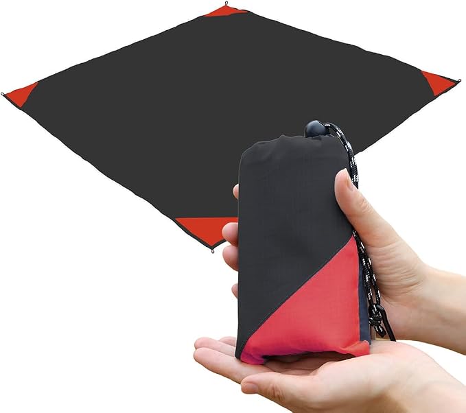 Orga'Neat Pocket Picnic Blanket, Compact Lightweight Tarp for Camping | Foldable, Easy to Carry, Water Resistant Sandproof Washable Quick Dry Mat for Beach, Festival, Travel, Outdoor Recreation by OrgaNeat
