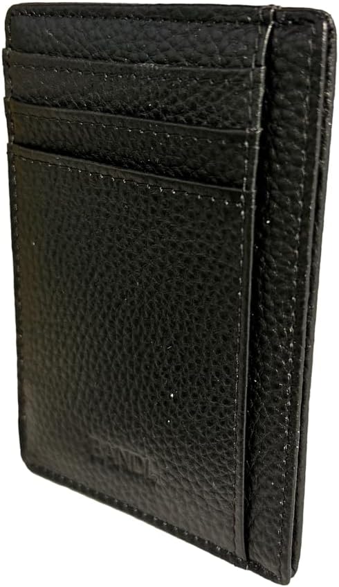 BANDI Slim Wallet, Minimalist Front Pocket RFID Blocking Wallet Credit Card Holder for Men & Women - Black by BANDI