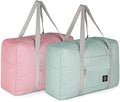 2 Pack Foldable Travel Duffel Bags - Carry On Weekender Overnight Hospital Tote Gym Bag with Toiletry Bag, Women by Lchkrep