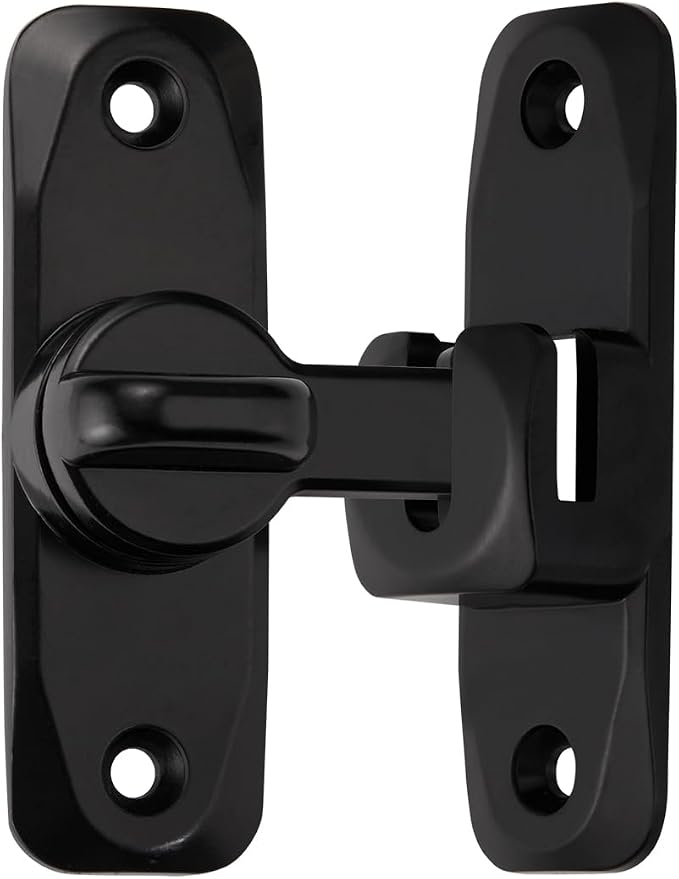 Black Barn Door Latches,90/180 Degree Gate Lock_B | Zinc Alloy Right Angle Door Lock Latch,Flip Gate Latches,Sliding Door Latch Lock,for Cabinets,Fence Gates,Pet Cage - Image 7