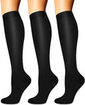 SunFeeling Compression Socks for Women & Men Circulation (3 Pairs) - Best Support for Athletic Running Nurses Recovery Travel by SunFeeling