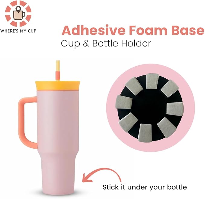 Universal Bluetooth Tracker Holder for Cups, Tumblers & Bottles, 2 Count | Universal tracker compatibility; Adhesive mount; Low-profile EVA; Water-resistant; Fits drinkware; 2 holders - Image 2