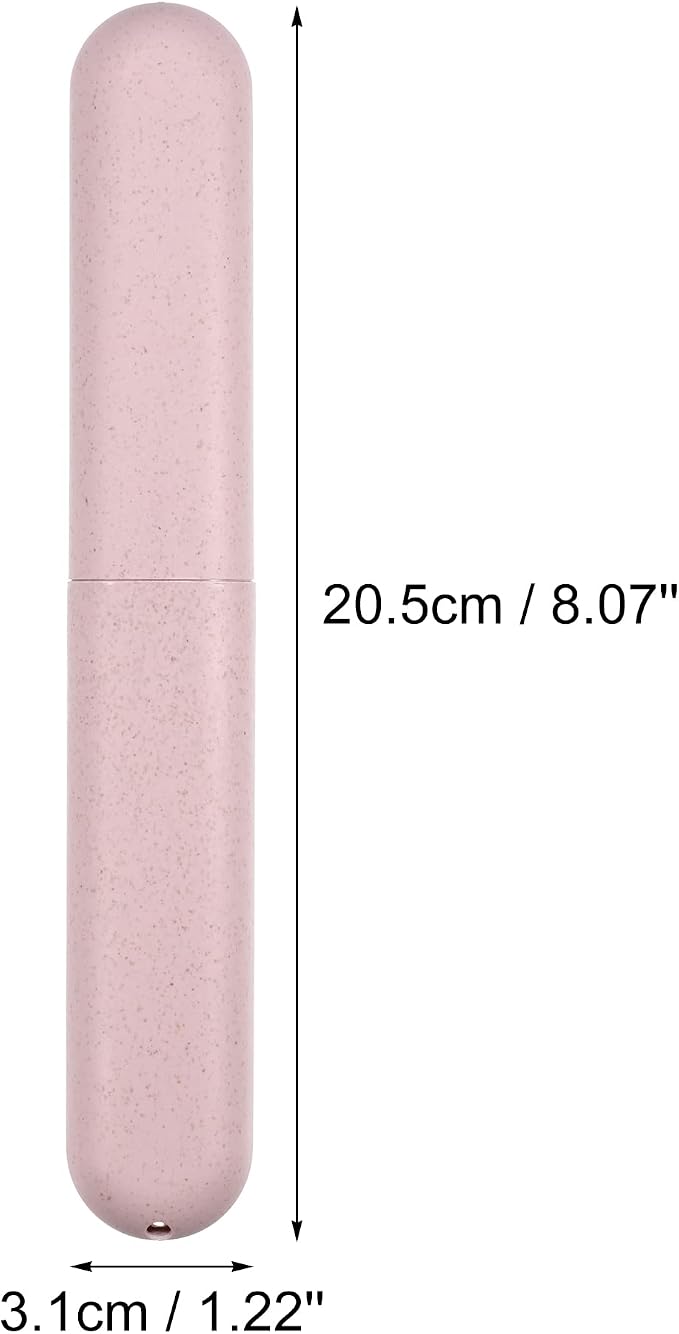 VOCOSTE 4Pcs Travel Toothbrush Case, Beige&Pink | Moisture-Proof Keeps Brush Fresh, Compact for Tight Bags, 4-Pack for Sharing, Essential for Family - Image 4