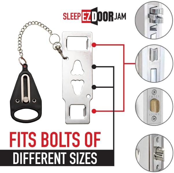 Sleep EZ Portable Door Lock Set for Hotel, Dorm and Travel, 2 Pack | Door jammer, room door lock, extra privacy for inward-opening doors, rentals, apartments and shared spaces, ultra secure - Image 6