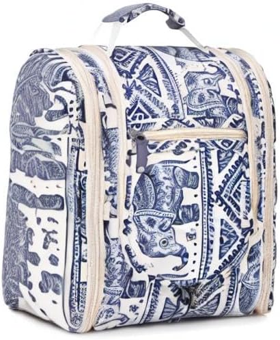 Narwey Small Hanging Toiletry Bag Women Travel Makeup Bag Organizer Toiletries Bag for Travel Size Essentials Accessories Cosmetics (Medium, Elephant) - Image 9