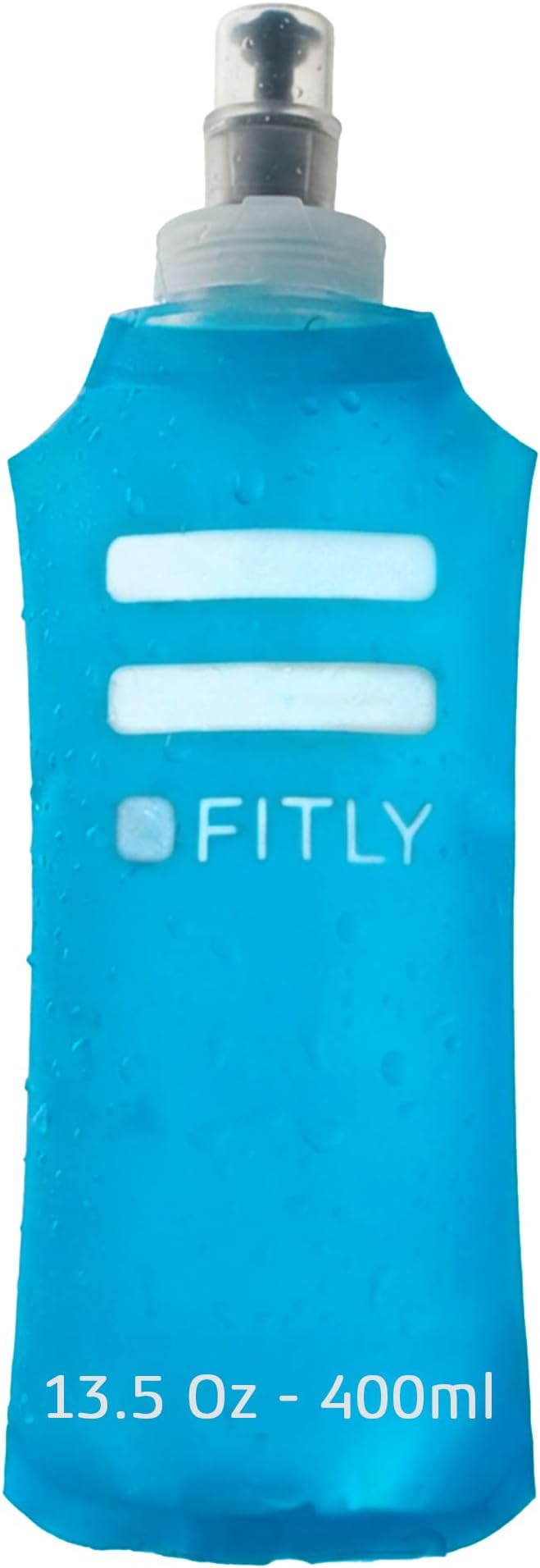 FITLY Soft Flask - Shrink As You Drink Soft Water Bottle for Hydration Pack - Folding Water Bottle Ideal for Running, Hiking, Cycling, Climbing & Rigorous Activity by FITLY