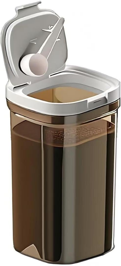 20oz Coffee Canister, Airtight Storage Container, 1800ml | Food Storage Container with Magnetic Scoop, Kitchen Jar for Grounds, Beans, Tea, Sugar, Flour, Cereal by Unknown