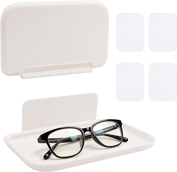 2Pcs Foldable Floating Shelf, No Drill Wall Shelves Adhesive Organizer Tray | Small White Stick on Plastic Shelf, Portable Damage Free Adhesive Shelves for Bedroom Bathroom Kitchen Office by Unknown