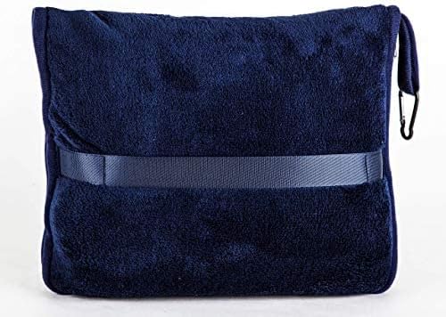 BlueHills Soft Long Travel Blankets 70X48 inches Large Plush Value Pack Set of 2 - Premium Airplane Travel Essential Flight Blanket Throw in a case Compact Plane Travel Gift – Navy Blue and Black - Image 8