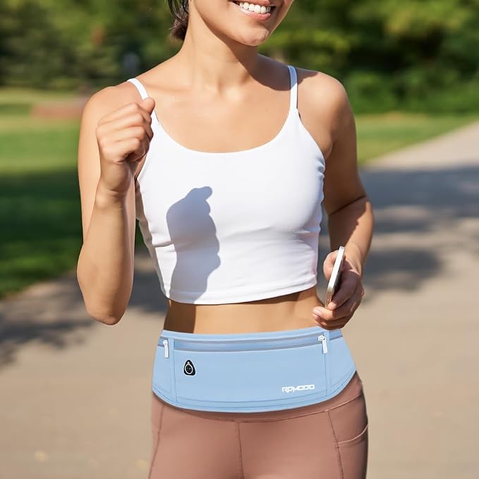 Fanny Pack for Men, Slim Running Belts Waist Pack for Women, Blue | Water Resistant Runner Belt, No Bounce & Lightweight, Running Waist Belt for Phone Card Key, Phone Holder for Jogging Workout - Image 6