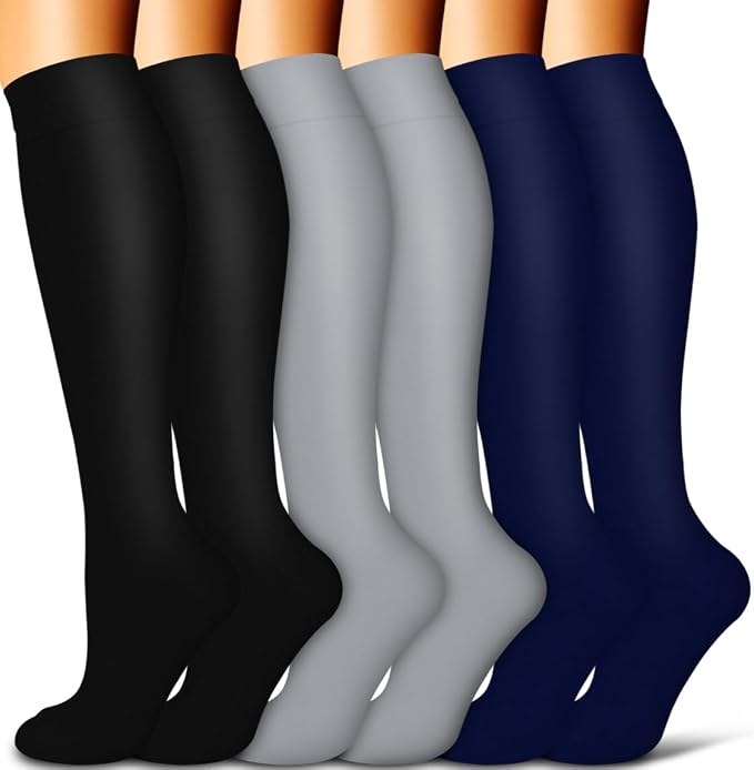 COOLOVER Copper Compression Socks for Women and Men(6 Pairs)-Best Support for Running, Athletic, Travel by COOLOVER