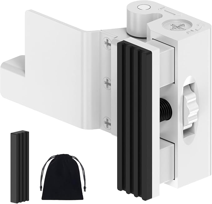 Upgraded Portable Security Door Reinforcement Lock - No Drilling Flip Lock Latch Prevents Unauthorized Entry Fits Inward-Opening Doors, Apartment, Hotel, Travel (White-1 Pc) - Image 9