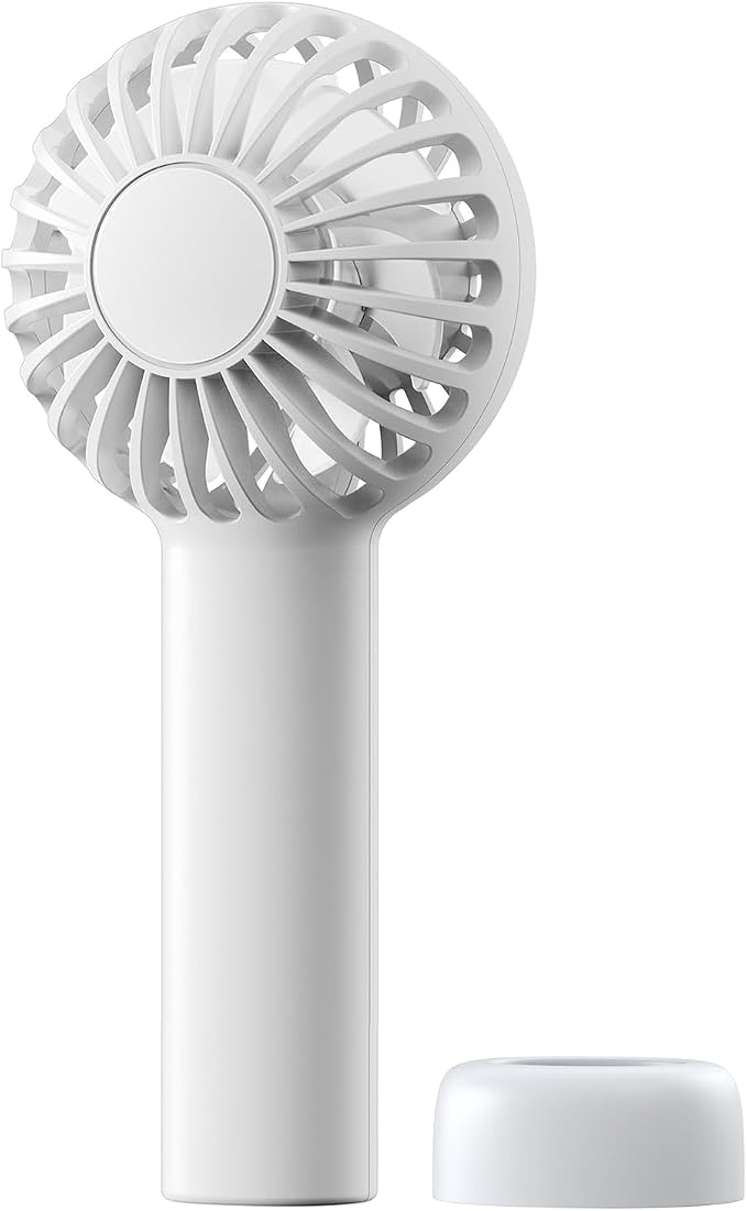 SWEETFULL Mini Portable Fan - Rechargeable Handheld Fan, 3 Speeds Personal Hand Gifts for Travel Essentials, Lash, Makeup, Eyelash, Kids, Girls, Women - USB, Cute Design White by SWEETFULL