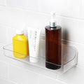Plastic Wall Mount Organizer, Clear Adhesive Storage Box Organizer No Drilling Hang Walls/Doors for Kitchen, Bathroom, Bedroom, Cabinet, Office, Craft Room (Long Size) by Lunmore