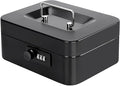 Jssmst Cash Box with Money Tray and Combination Lock - Secure Medication Lock Box for Home and Office Use, 7.87'' x 6.3'' x 3.54'' - Durable and Reliable Security Solution by Jssmst