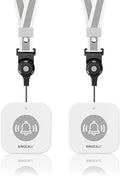 Wireless Portable Caregiver Pager Panic Emergency Call Button | Personal Alarm for Elderly/Kids/Pregnant/Patients, Detachable Lanyard, 2-Pack Alert Bells, Can't Be Used Alone by SINGCALL