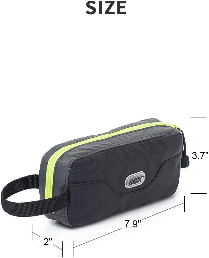 GOX Travel Small Toiletry Bag for Men Nylon Dopp Kit Medicine Bag Travel Organizer Pouch Shave Kits for Teens Toiletry Essentials Bathroom Compact (Black, 7.9 * 3.7 * 2 Inches) - Image 6
