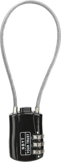 Cable Lock with Combination, Wire Diameter 3/24", 8.3" Circumference, Suitable for Travel Luggage, Backpack, Cycling Helmet, Small Cabinet, Gym Cabinet, Suitcase by NBYT