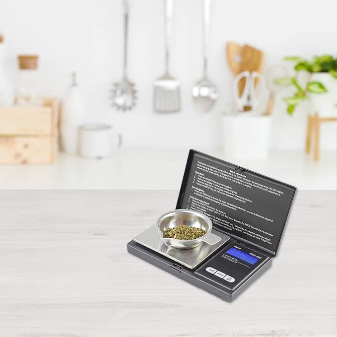 American Weigh Scales Digital Pocket Scale 600g x 0.1g with LCD Display Gram, Ounce, Carat, Grain for Coins, Jewellery, Gemstones, Metals, Kitchen, Food & Medicines – Black - Image 2