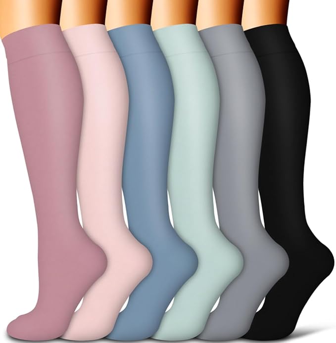 COOLOVER Copper Compression Socks for Women and Men(6 Pairs)-Best Support for Running, Athletic, Travel by COOLOVER