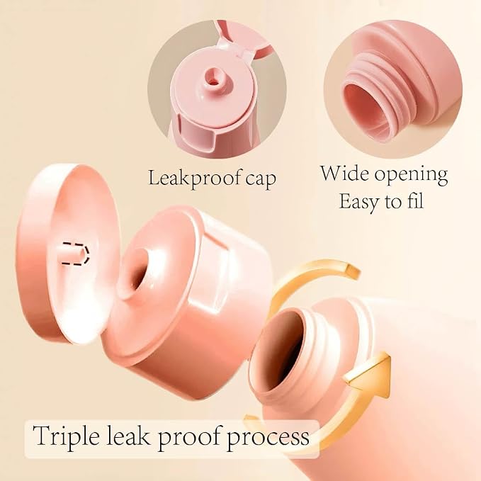 21 PCS Refillable Toiletry Bottles with Toiletry Bag for Travel Containers Empty Squeeze Leakproof Accessories for Toiletries Shampoo Lotion Body Wash (BPA Free) - Image 5