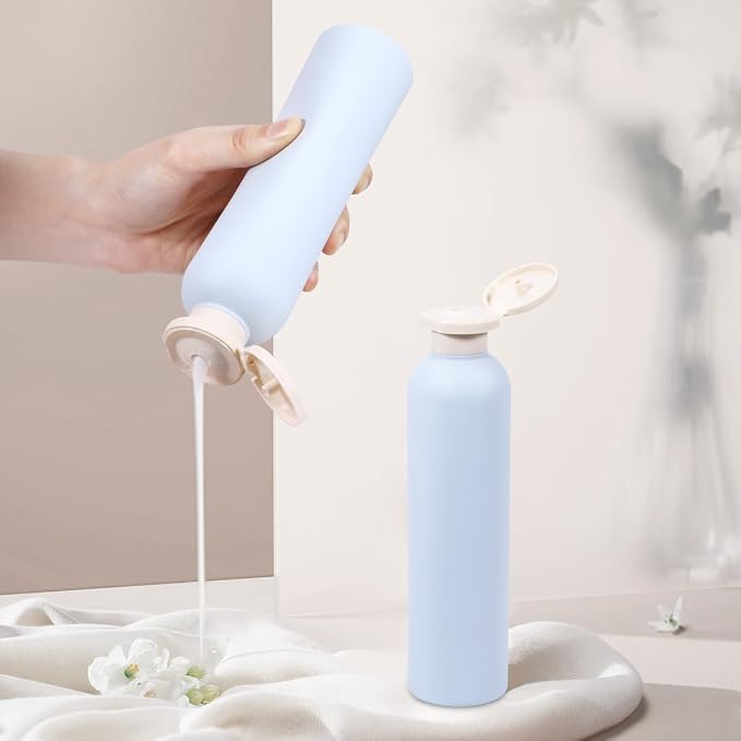 ASEVAT 8.8 oz Plastic Travel Refillable Shampoo Bottles, Empty Squeeze Bottles with Flip Cap, Travel Containers for Shampoo, Conditioner, Lotion, Cream and Liquids (4 Pcs) - Image 6
