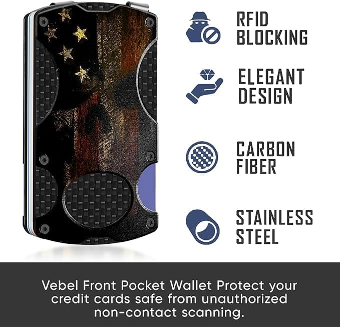 Skull Minimalist Wallet for Men | Slim RFID Aluminum Metal Wallet, Scratch Resistant & Seamless, Credit Card Holder & Money Clip, Holds up 12 Cards and Cash - Image 2