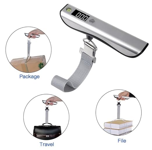 Digital Luggage Scale with Tape Measure – Portable 110 lb Suitcase Weight Scale for Travel - Image 3