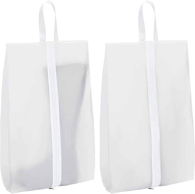 Vorspack 2 Pack Extra Large Transparent Shoe Bags for Travel with Zipper | Portable Shoe Organizer with Handle, Travel Essentials for Men and Women by Vorspack