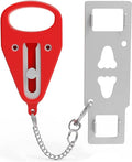Portable Door Lock for Home Security Travel Lockdown Locker Safety Locks for Additional Safety and Privacy Perfect for Traveling Apartment College Red by KUOGO