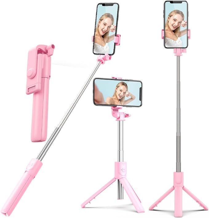 PINHEN Phone Tripod & Selfie Stick,3 in 1 Extendable 360° Rotation Tripod Stand with Detachable Wireless Remote Portable Smart Phone Holder Compatible with iPhone Android Sansung by PINHEN