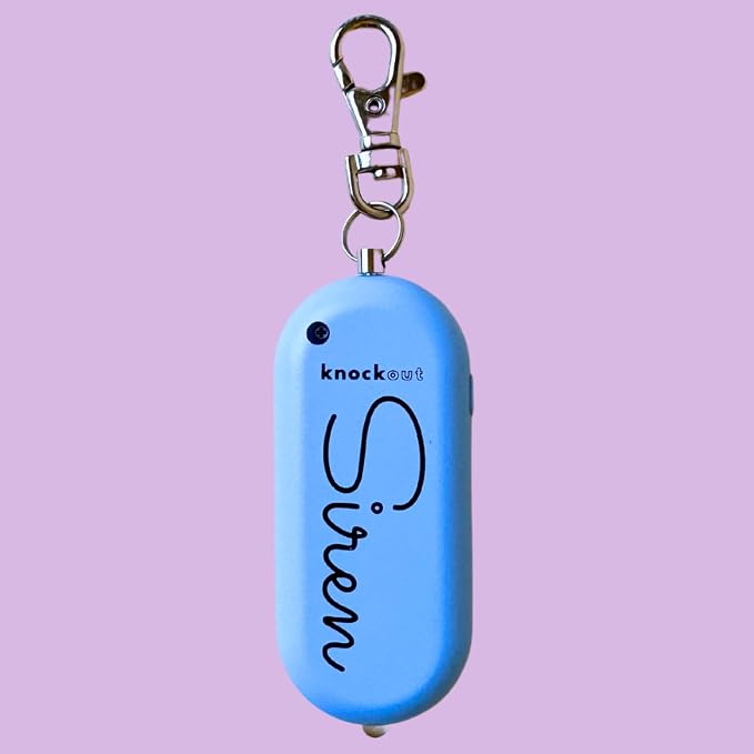 Knockout Siren - Periwinkle - Personal Security Alarm Keychain - Rechargeable - Easy to Use - Super Loud,130 DB, LED Flashlight, Emergency Safety Alarm for Women, Men, Children, Elderly - TSA Approved - Image 9