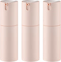 Airless Pump Bottles Travel: Lotion Dispenser for Small Size - Empty Shampoo Containers - Mini Vacuum Jar for Cream - 1 oz Plastic Pink | Plastic lotion dispenser, for face cream moisturizer, small skincare, shampoo soap, empty toiletry, cosmetic, leak... by Befragrancemate
