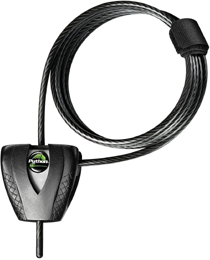 Master Lock Black Python Bike Lock with Key, Adjustable Metal Cable Lock has a Weather Resistant Vinyl Coating for Outdoor Equipment, Bicycles, 6 Feet Long, 8417D - Image 3