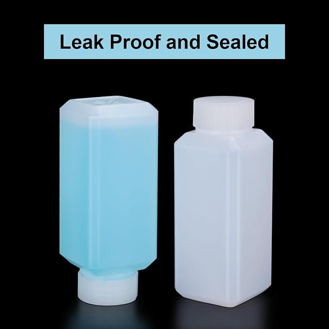 3.6oz/110ml Leak Proof Plastic Bottles with Caps for Liquids Sample, Reusable Small Bottles Containers for Travel, Camping and Hiking (Translucent, 10 Pcs) - Image 2