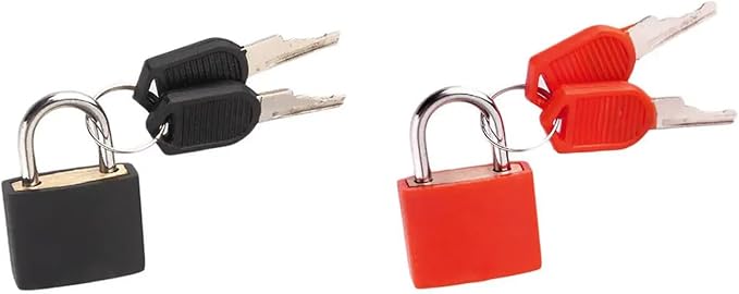 2 Pack TSA Approved Luggage Locks - Suitcase Padlocks with Keys, Travel Baggage Locks for School Gym Lockers, Laptop Bags & Outdoor Gear (Red + Black) - Image 5