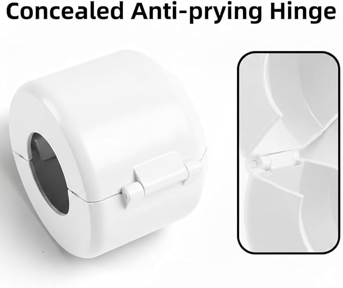 PUGED Door Knob Lockout Device Cover to Disable Doorknob/Faucet/Water Valve Hose Lock Door Handle Temporary Lock for Bedroom Door from Outside Door Handle Without Drilling (1, White) - Image 4