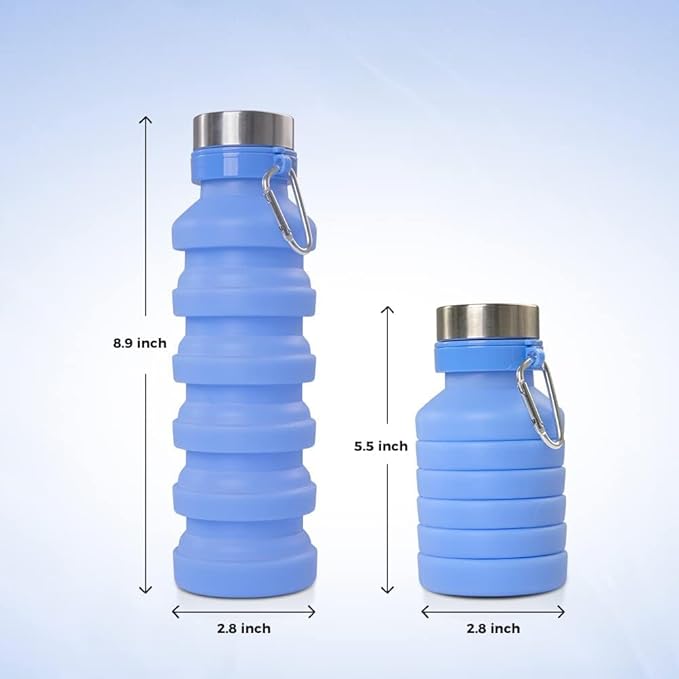 Portable Foldable Bidet 550ml – Expandable Travel Bidet for Easy Carrying, Reusable for Postnatal Care, Personal Hygiene & Travel Use（Blue） - Image 3