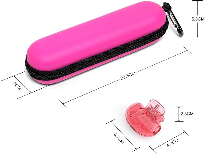 Nincha Electric Toothbrush Travel Case Compatible with Oral-B/Philips Sonicare/Colgate/Reach, and Most Electric Toothbrush, Includes 2 Universal Toothbrush Covers (Pink Case + Pink Covers) - Image 2
