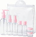 7 Pack Travel Bottles for Toiletries, TSA Approved Travel Size Containers with Toiletry Bag, Leak-Proof Liquid Containers for Shampoo, Conditioner, Lotion and Cosmetic (Cherry Pink) by YUYUDEHM