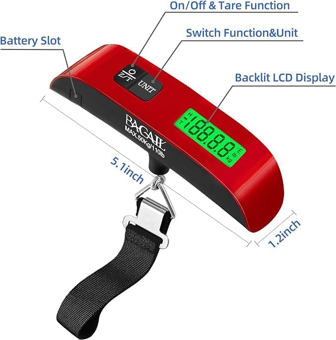 BAGAIL 6 Set Compression Packing Cubes and Digital Luggage Scale - Image 4