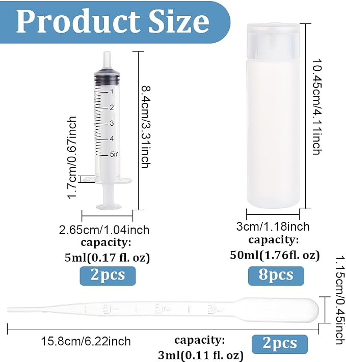 BENECREAT 8 Pack 50ml 1.7oz Clear Squeezable Plastic Sample Flip Cap Bottle Refillable Travel Containers for Makeup Cosmetic Toiletries Liquid - Image 2