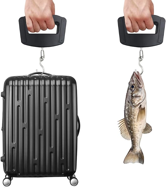 AFUNTA 50Kg 10g Luggage Weight Scale, LCD Luggage Scale Travel Digital, Fish Scale, Home Electronic Portable Hanging Weight Hook Travel Luggage Scale - Image 7