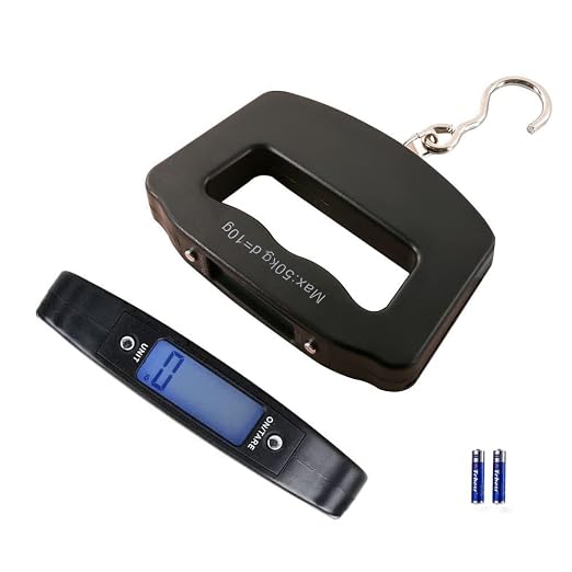 Luggage Scale, Large Handle, Electronic Luggage Scale, High Precision Carrying, 110lbs/50kg, Hook Rotates 360°, Travel Airport Checked Luggage Baggage, Avoid Extra Charges for Your Over Weight by Yakguizz