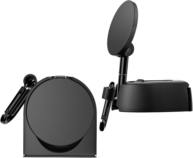 iOttie Treker Travel Essentials Magnetic Travel Phone Holder with 360° Rotation Swivel Head and Magnetic Ring Adapter for Universal Compatibility with MagSafe, Qi2, iPhone, and Android Smartphones by Unknown